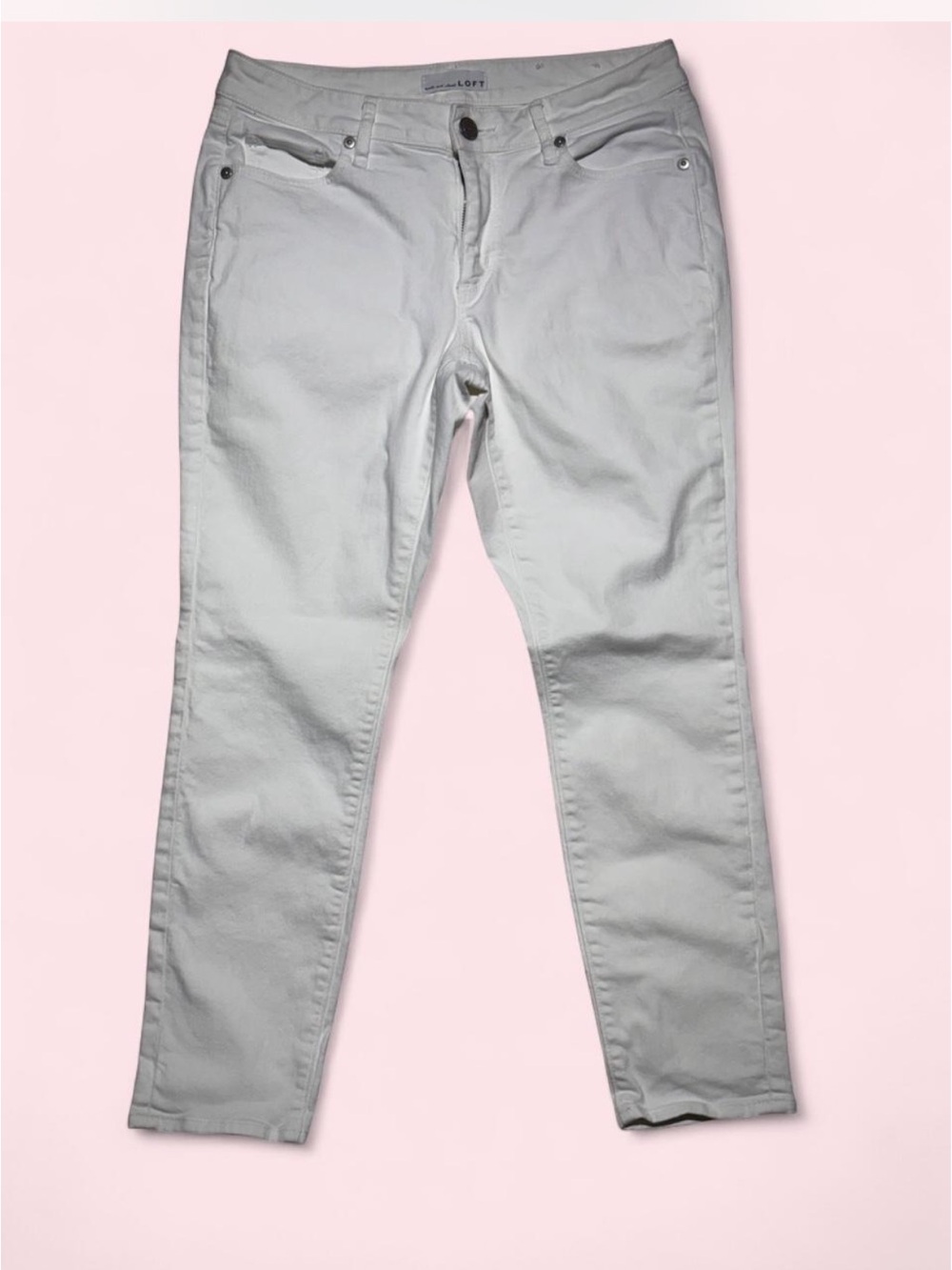 LOFT DENIM JEANS PETITE 6/28 CURVY SKINNY CROPPED
